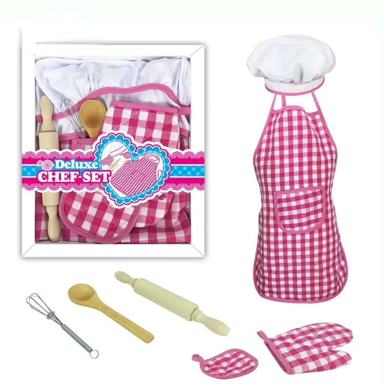 Kitchen Pretend Play Red Chef Set Apron Hat Glove Wooden Spoone Rolling Pin Moulds
Kitchen Pretend Play Red Chef Set Apron Hat Glove Wooden Spoone Rolling Pin Moulds