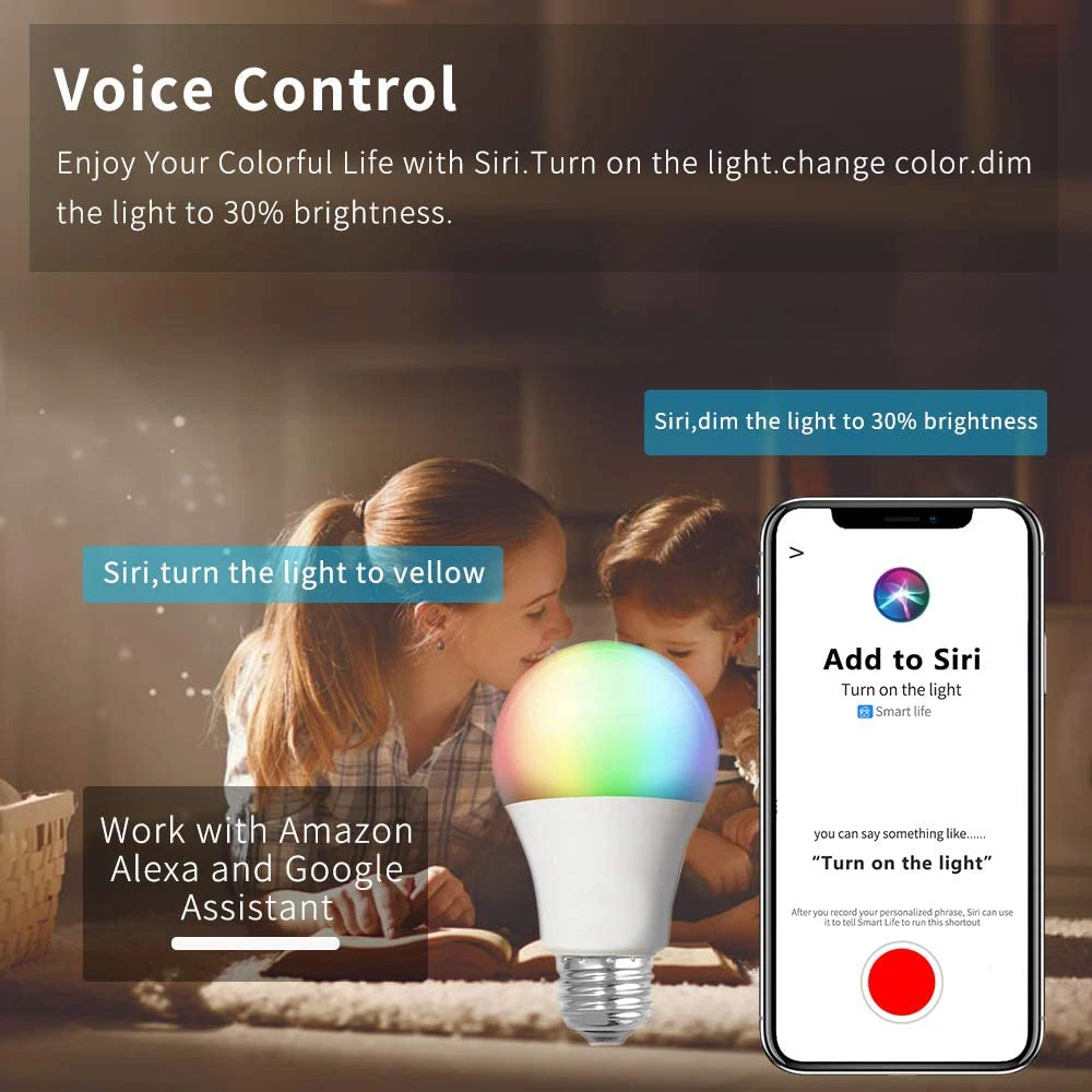 Lampada LED RGB Color Changing Lamp Smart Bulb E27 B22 Night Light Lamp Bulb Smart or 24key IR Remote Control 16 Color Magic
Lampada LED RGB Color Changing Lamp Smart Bulb E27 B22 Night Light Lamp Bulb Smart or 24key IR Remote Control 16 Color Magic