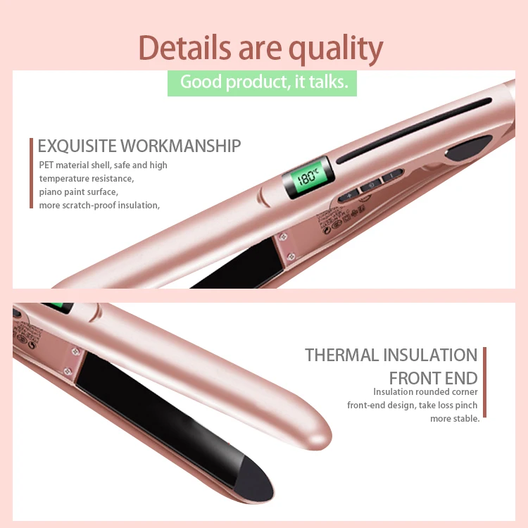 Professional Hair Straightener Curler Hair Flat Iron Negative Ion Hair Straighting Curling Iron Corrugation LED Display
Professional Hair Straightener Curler Hair Flat Iron Negative Ion Hair Straighting Curling Iron Corrugation LED Display