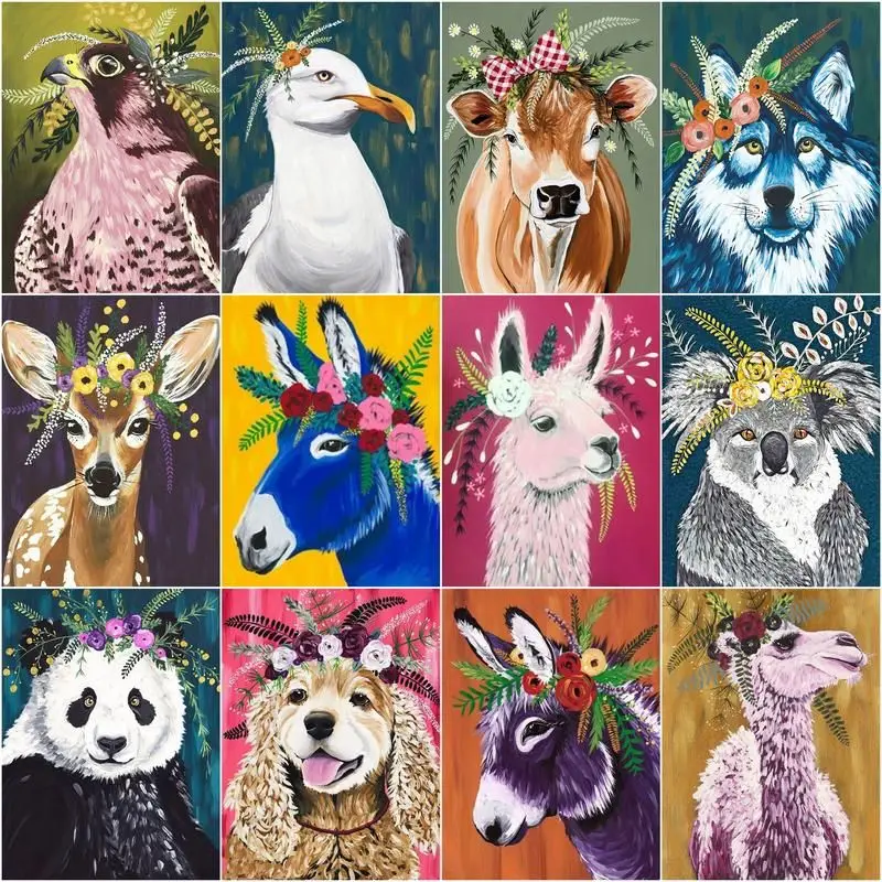 CHENISTORY Pictures By Numbers Panda Cattle Dog Animal Painting Handpainted DIY Coloring Flowers Home Decor Gift Drawing Canvas
CHENISTORY Pictures By Numbers Panda Cattle Dog Animal Painting Handpainted DIY Coloring Flowers Home Decor Gift Drawing Canvas