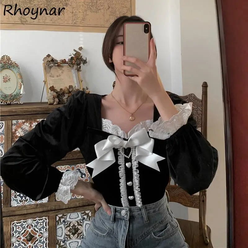 Shirts Women Princess Style Tender Vintage Long Sleeve Spring Fall Bow Sweet Lace Elegant Dating Retro Chic Clothing Female Ins
Shirts Women Princess Style Tender Vintage Long Sleeve Spring Fall Bow Sweet Lace Elegant Dating Retro Chic Clothing Female Ins