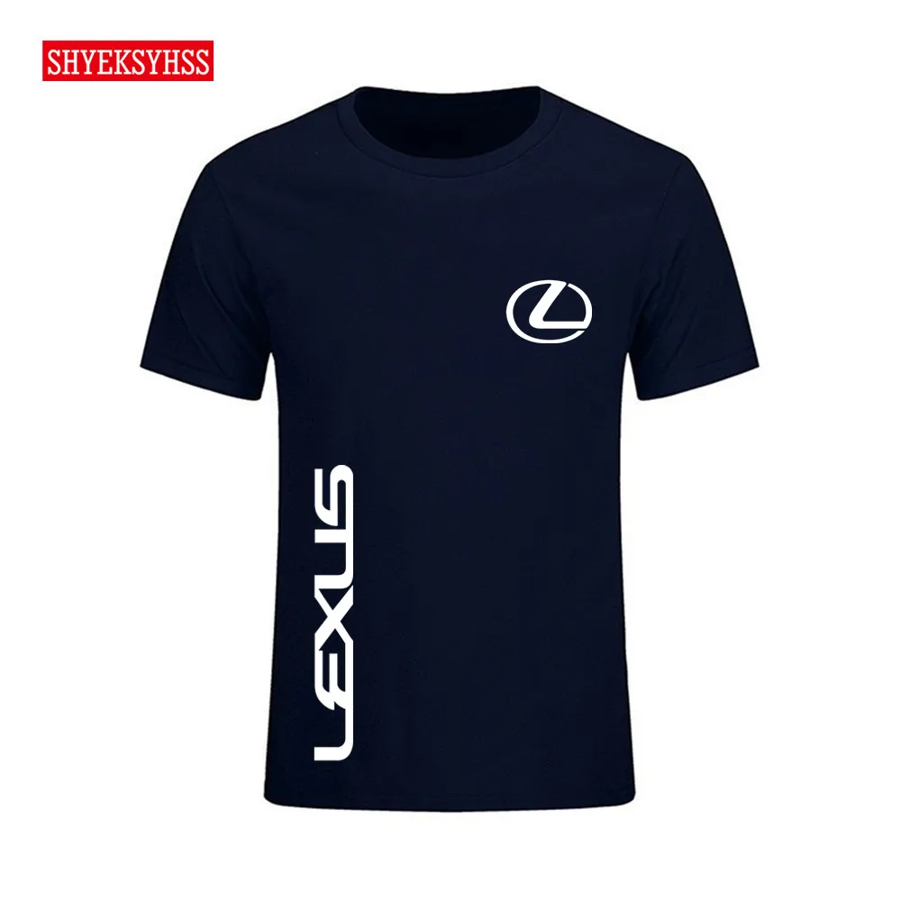 Футболка с автомобилем Lexus Мужская Роскошная брендовая футболка логотипом Toyota