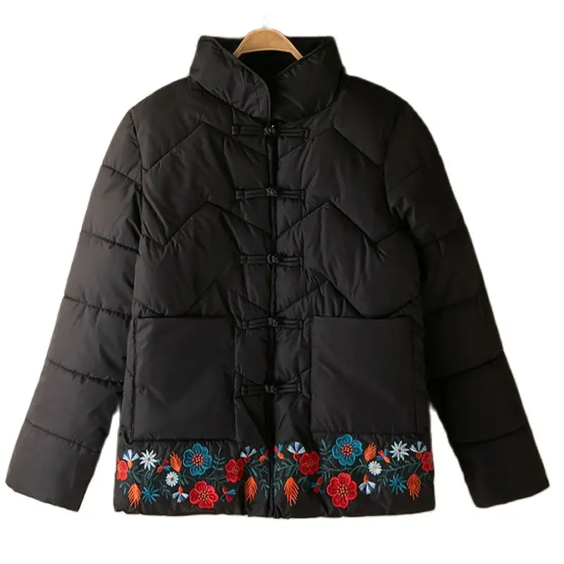 2021Winter New Style Cotton-Padded Jacket Women Ethnic Wind Outwear Embroidered Down Cotton Coat Short Retro Female Overcoat Top
2021Winter New Style Cotton-Padded Jacket Women Ethnic Wind Outwear Embroidered Down Cotton Coat Short Retro Female Overcoat Top