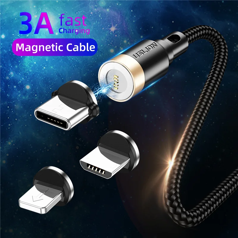 USLION 3A Magnetic Cable Fast Charging For iPhone 11 12 Micro USB Cable Type C Data transferable Cable For Samsung Xiaomi Huawei
USLION 3A Magnetic Cable Fast Charging For iPhone 11 12 Micro USB Cable Type C Data transferable Cable For Samsung Xiaomi Huawei