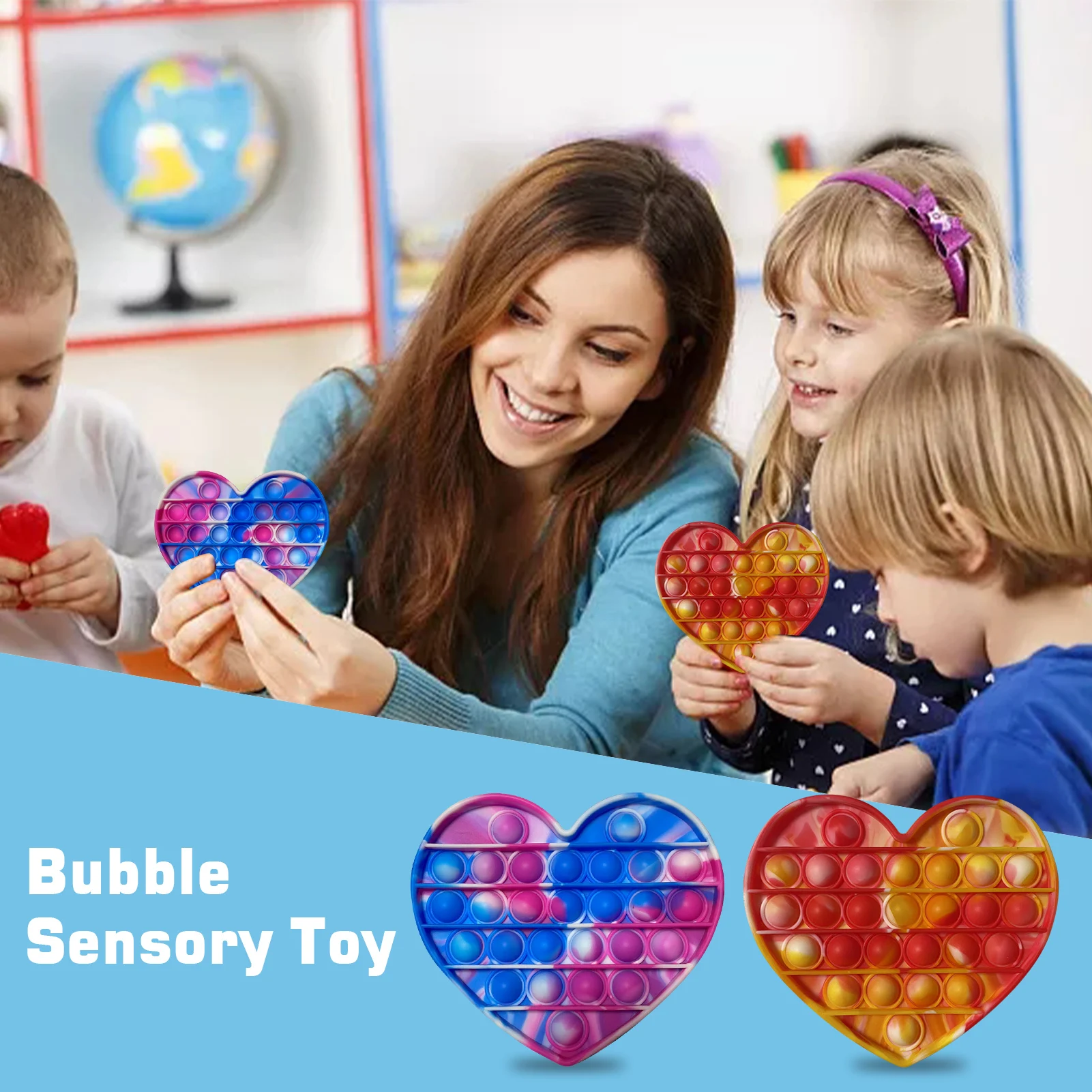 Heart Fidget Toys Popit Antistress Squeeze Bubble Sensory Toy Stress Relief Autism Special Need Hand Toys For Kids Adult
Heart Fidget Toys Popit Antistress Squeeze Bubble Sensory Toy Stress Relief Autism Special Need Hand Toys For Kids Adult