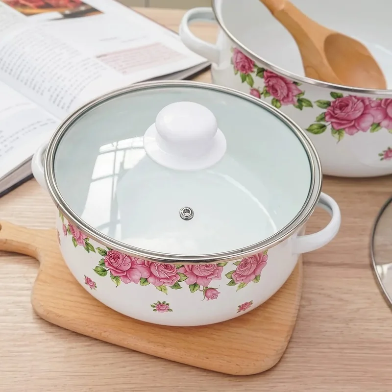 Enamel Large Soup Pot BEST Flat Bottom Saucepan 1.3L-5L Thick Hot Pot 18/20/24cm Vegetable Cooking Pot with Lid Cooking Pot
Enamel Large Soup Pot BEST Flat Bottom Saucepan 1.3L-5L Thick Hot Pot 18/20/24cm Vegetable Cooking Pot with Lid Cooking Pot