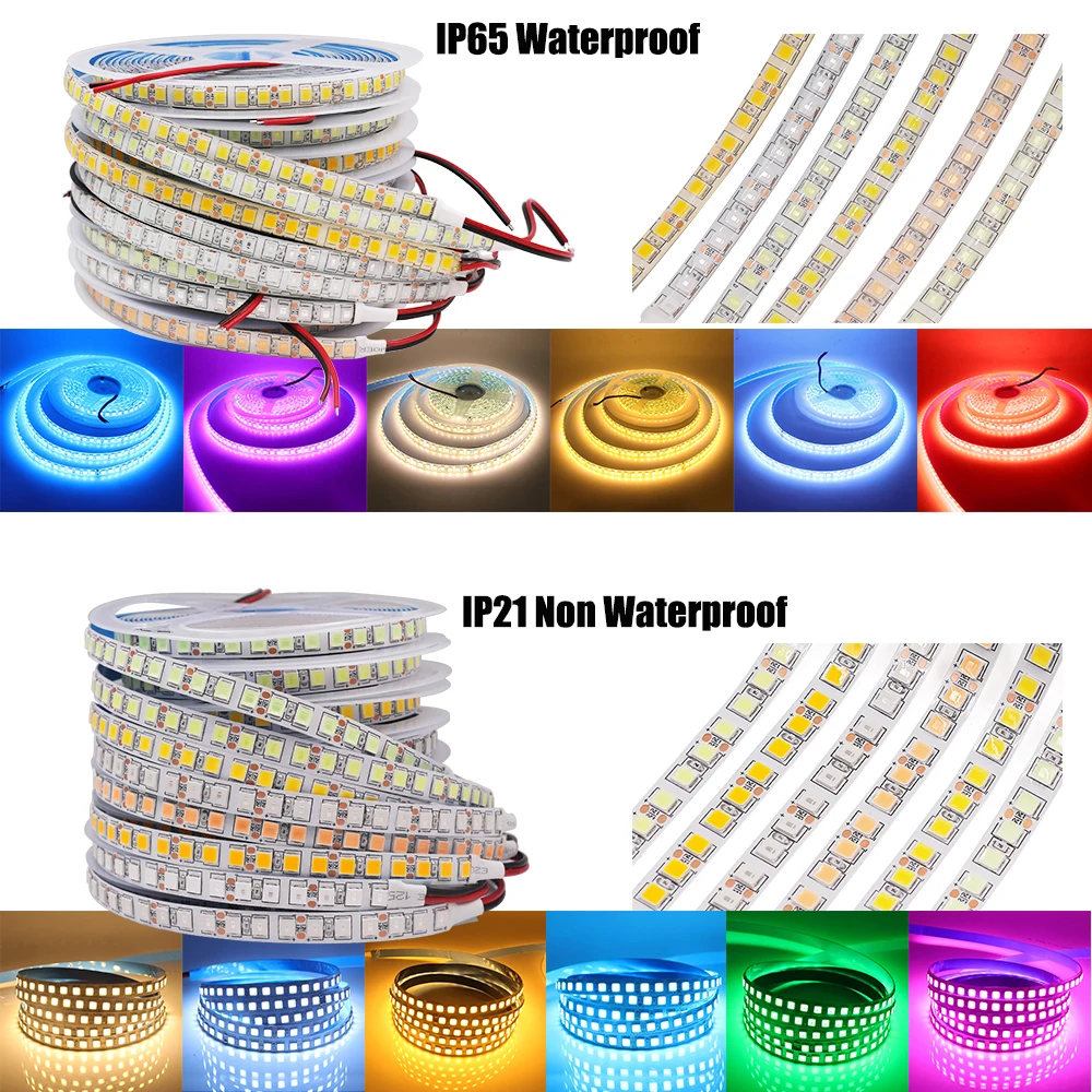 Светодиодная лента RGB 5 м 12 В 5050 5054 гибкая светодиодная 60/120 веревосветильник ПА