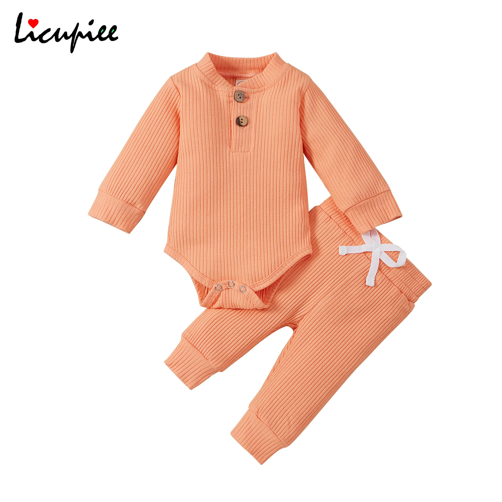 0-24 Months Baby Solid Color Clothes Set, Girls Long Sleeve O-neck Jumpsuit + Elastic Waist Trousers with Bow-knot
0-24 Months Baby Solid Color Clothes Set, Girls Long Sleeve O-neck Jumpsuit + Elastic Waist Trousers with Bow-knot