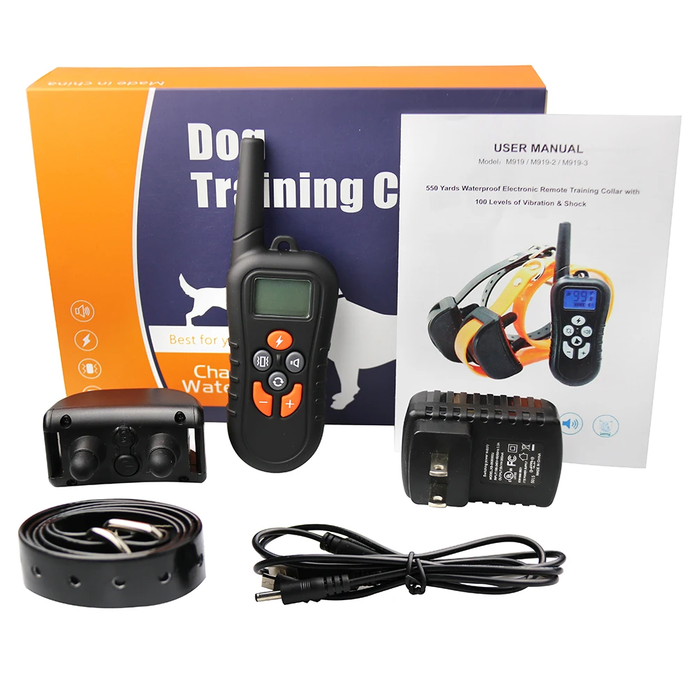 Dog Training Collar for 2 Dogs Waterproof Rechargeable Shock sound Vibration Anti-Bark 800m Remote Control for multiple Size dog
Dog Training Collar for 2 Dogs Waterproof Rechargeable Shock sound Vibration Anti-Bark 800m Remote Control for multiple Size dog