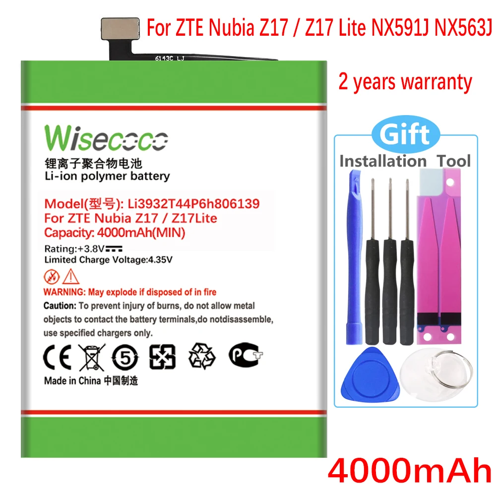 Li3932T44P6h806139 NEW Battery For ZTE Nubia Z17 Lite / NX591J Z17 NX563J Phone High Quality Battery+Tracking Number
Li3932T44P6h806139 NEW Battery For ZTE Nubia Z17 Lite / NX591J Z17 NX563J Phone High Quality Battery+Tracking Number