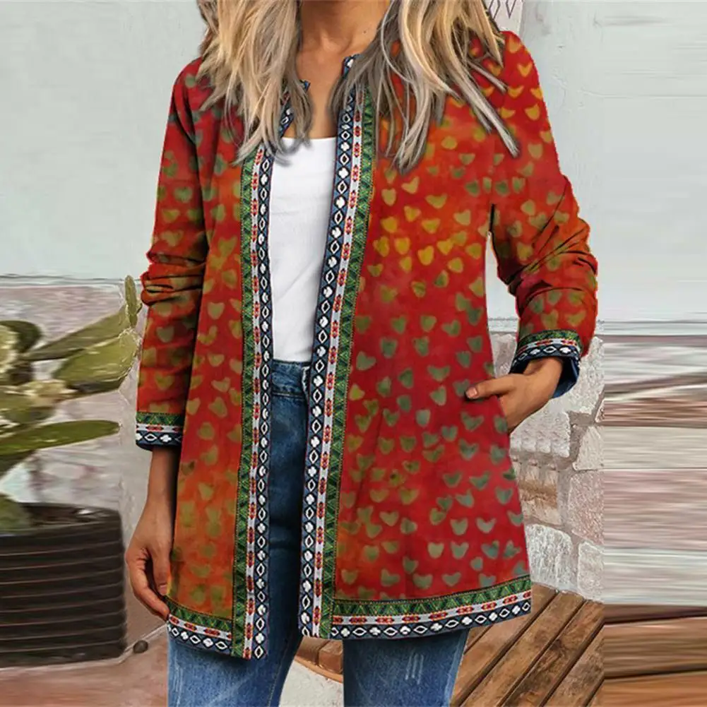 Women Cardigan Coat Loose Ethnic Print O Neck All Match Pockets Jacket for Autumn Winter Vintage Long Sleeve Loose Outerwear Top
Women Cardigan Coat Loose Ethnic Print O Neck All Match Pockets Jacket for Autumn Winter Vintage Long Sleeve Loose Outerwear Top