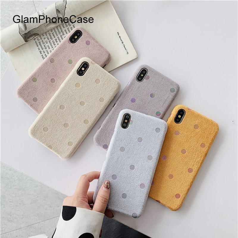 GlamPhoneCase Ранняя осень плюшевый волновой точечный чехол для iPhone X XS Max XR 7 8 6 6s Plus