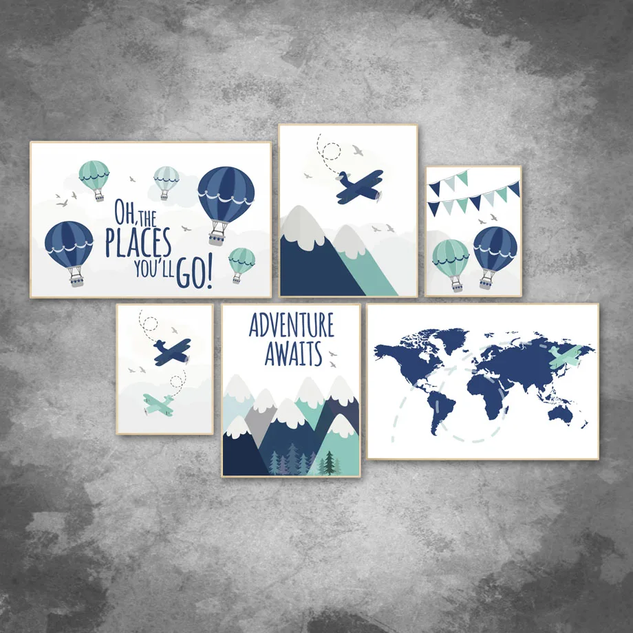 Wall Art Canvas Painting Cartoon Plane Hot Air Balloon World Map Nordic Posters And Prints Wall Pictures For Kids Room Decor
Wall Art Canvas Painting Cartoon Plane Hot Air Balloon World Map Nordic Posters And Prints Wall Pictures For Kids Room Decor