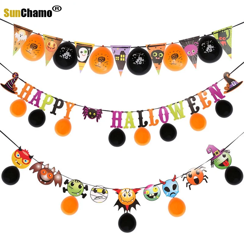 New Halloween Paper Pull Flag with Balloon Haunted House Layout Decorative Letter Banner Festival Lovely Flower Xmas Decor
New Halloween Paper Pull Flag with Balloon Haunted House Layout Decorative Letter Banner Festival Lovely Flower Xmas Decor