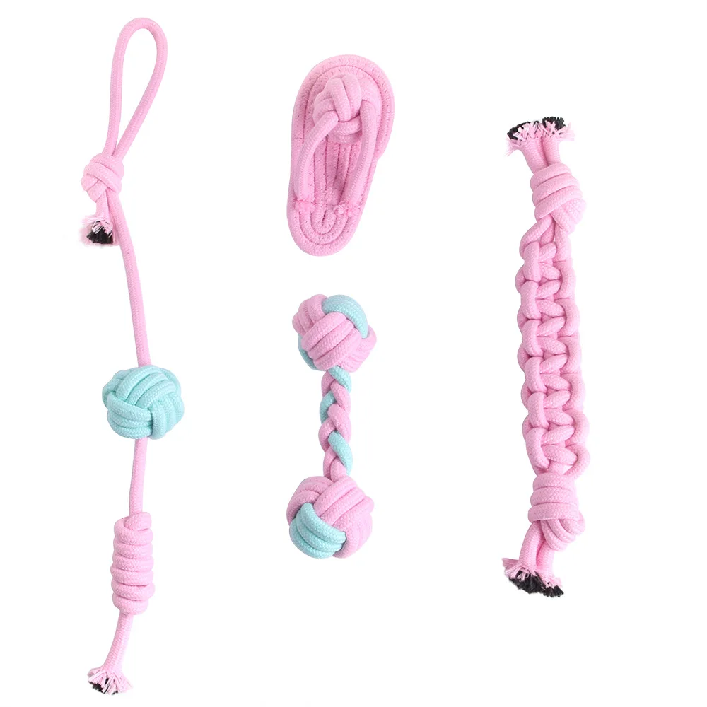 Pet teething supplies candy color cotton rope toy set color matching rope knot dog and cat bite-resistant teeth cleaning toy
Pet teething supplies candy color cotton rope toy set color matching rope knot dog and cat bite-resistant teeth cleaning toy