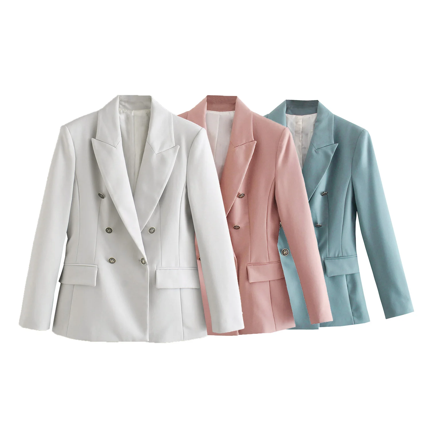 Women 3 Color Solid Chic Office Lady Casual Fashion Blazer Jacket Coat Female Notched Collar Double Breasted Pocket Slim Top
Women 3 Color Solid Chic Office Lady Casual Fashion Blazer Jacket Coat Female Notched Collar Double Breasted Pocket Slim Top