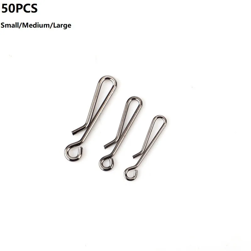 50pcs Bait Stainless Steel Clips Sea Rig Clips Small Medium Large Fishing Rolling Swivel For Fishhook Lure Fishing Accessories
50pcs Bait Stainless Steel Clips Sea Rig Clips Small Medium Large Fishing Rolling Swivel For Fishhook Lure Fishing Accessories
