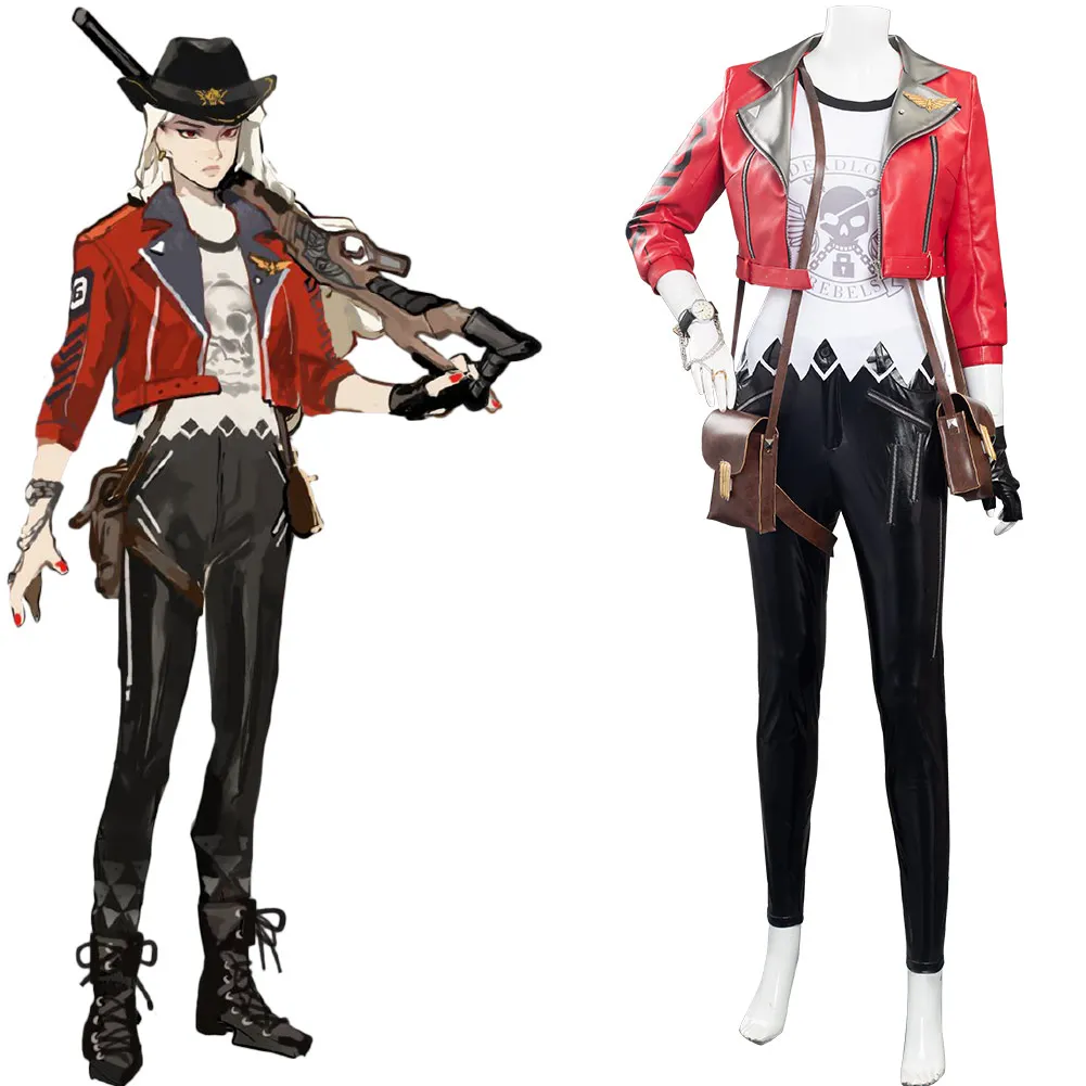 Костюм для косплея OW Deadlock Ashe, костюм, красная куртка и брюки, костюм для женщин и мужчин
Костюм для косплея OW Deadlock Ashe, костюм, красная куртка и брюки, костюм для женщин и мужчин