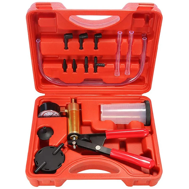 

Brake Bleeder Kit with Hand Held Vacuum Pump Tester,Brake Clutch Fluid Power Bleeding Tool Set with Adapters for Auto Car