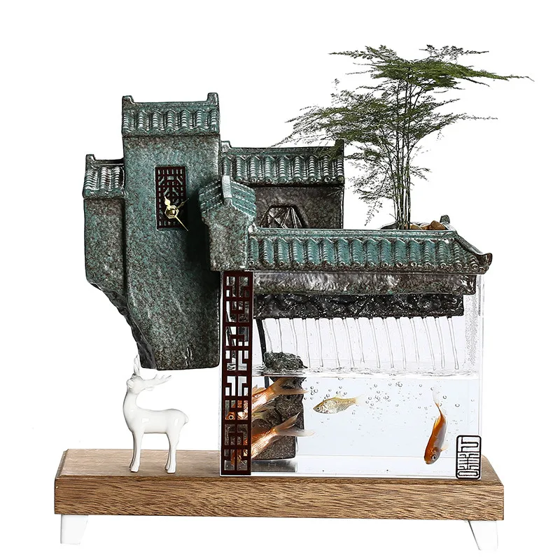 Household Small Living Room Fish Tank Water TV Cabinet Decoration Ceramic Fountain Desktop Humidifier Creative Birthday Gift
Household Small Living Room Fish Tank Water TV Cabinet Decoration Ceramic Fountain Desktop Humidifier Creative Birthday Gift