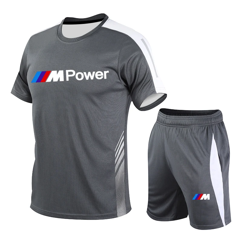 Summer New BMW Print Men's T-Shirt + Shorts 2-Piece Set Of Leisure Outdoor Sports Fitness Clothes Quick-Drying Training Suit
Summer New BMW Print Men's T-Shirt + Shorts 2-Piece Set Of Leisure Outdoor Sports Fitness Clothes Quick-Drying Training Suit