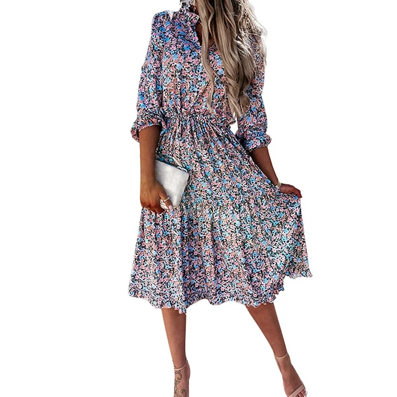 Plus Size Woman Dress Long Sleeve V-neck Floral Autumn Dresses Women Clothes Size S-3XL
Plus Size Woman Dress Long Sleeve V-neck Floral Autumn Dresses Women Clothes Size S-3XL