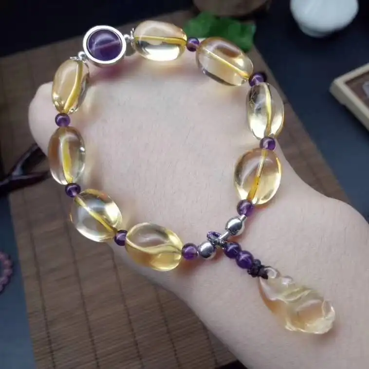 Citrine chain bracelet 100% Real And Natural Citrine chain bracelet Free shipping Natural real Citrine 925 sterling silver
Citrine chain bracelet 100% Real And Natural Citrine chain bracelet Free shipping Natural real Citrine 925 sterling silver