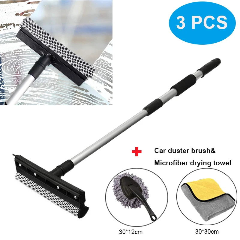 3PCS Car Window Cleaning Brush Windshield Squeegee Scraper Wiper With Detachable Long Handle Rubber Squeegee And Cleaner Sponge
3PCS Car Window Cleaning Brush Windshield Squeegee Scraper Wiper With Detachable Long Handle Rubber Squeegee And Cleaner Sponge