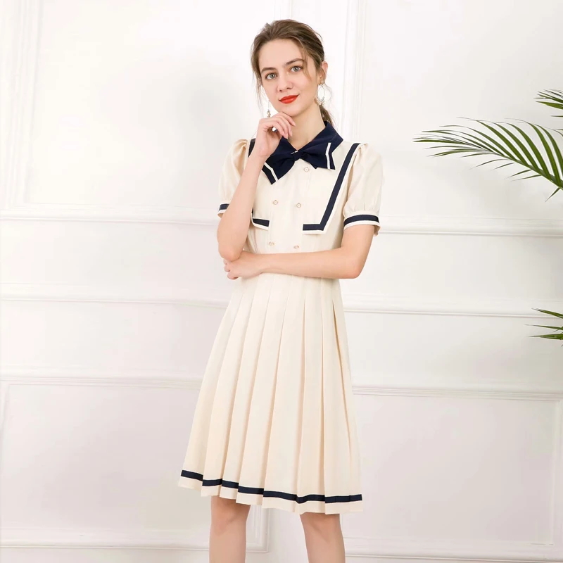 Designer 2021 Women'S Dress Bow Decoration Patchwork Short Sleeves Pleated Fashion Party Casual Elegant Summer New Mini Dress
Designer 2021 Women'S Dress Bow Decoration Patchwork Short Sleeves Pleated Fashion Party Casual Elegant Summer New Mini Dress