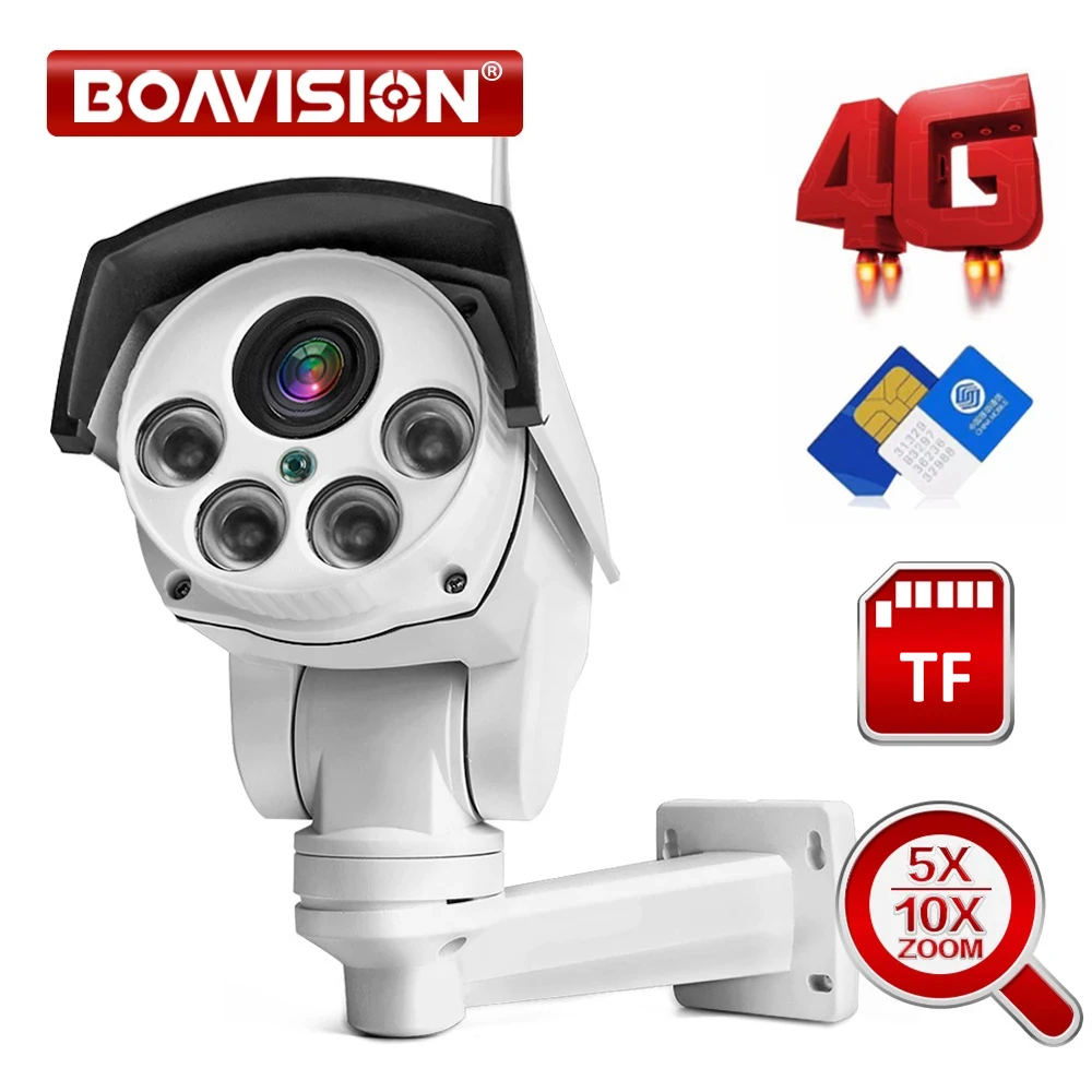 1080P 3G & 4G Bullet PTZ Camera Outdoo 10X Optical Zoom SIM Card Camera 2MP P2P Support Max 128G Micro TF Card Storage
1080P 3G & 4G Bullet PTZ Camera Outdoo 10X Optical Zoom SIM Card Camera 2MP P2P Support Max 128G Micro TF Card Storage