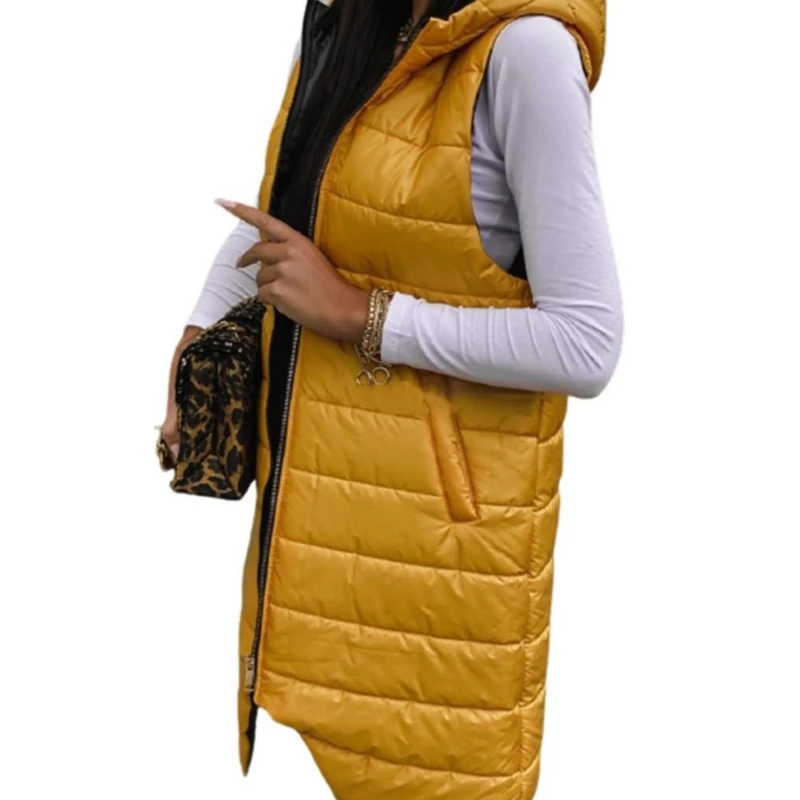Ladies Long Vest Jacket Fashion Winter Hot Selling women's Fashion Vests Casual Warm Jacket Female Bisic Coats Hooded Long Vest
Ladies Long Vest Jacket Fashion Winter Hot Selling women's Fashion Vests Casual Warm Jacket Female Bisic Coats Hooded Long Vest