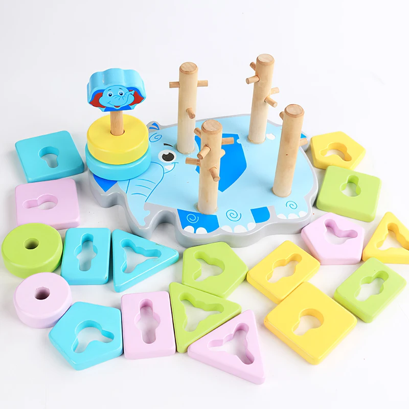Geometric Wooden Cartoon Animal Shape Set of Pillars Children's Educational Building Block Toys Early Education Shape Set Column
Geometric Wooden Cartoon Animal Shape Set of Pillars Children's Educational Building Block Toys Early Education Shape Set Column
