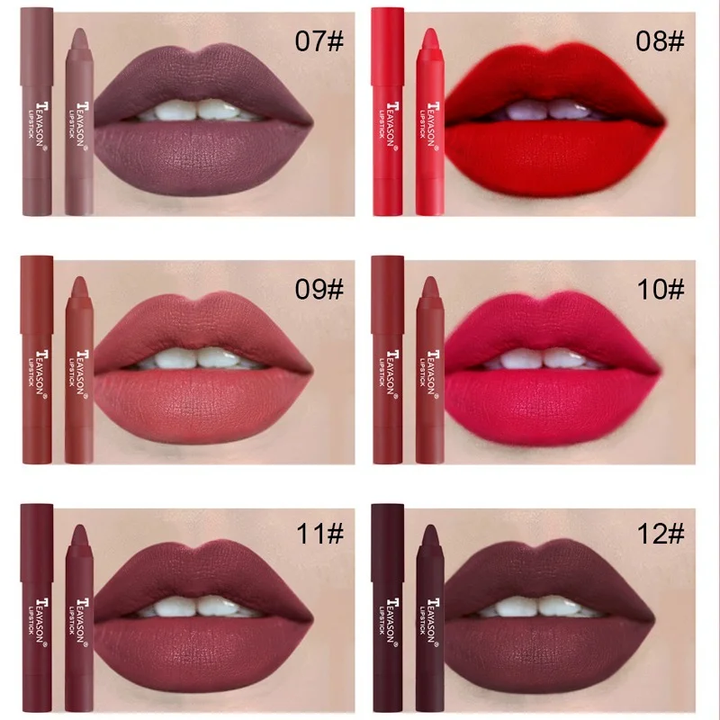 12 Color Velvet Matte Lipstick Pencil Waterproof Long-lasting Sexy Red Non-stick Cup Makeup Lip Gloss Lipstick Pen Cosmetics
12 Color Velvet Matte Lipstick Pencil Waterproof Long-lasting Sexy Red Non-stick Cup Makeup Lip Gloss Lipstick Pen Cosmetics