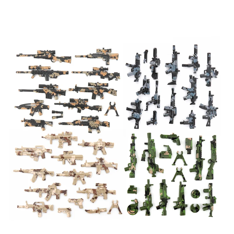 Army Figures Military Weapons Accessories Building Blocks Modern Assault Soldier SWAT Camouflage Guns Model Parts Bricks Toys
Army Figures Military Weapons Accessories Building Blocks Modern Assault Soldier SWAT Camouflage Guns Model Parts Bricks Toys
