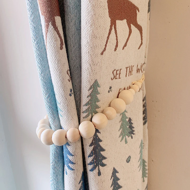 2Pcs Curtain Tie Backs Wood Bead Tiebacks Curtain Holdbacks Window Farmhouse Garland Boho Decor Accessories 
2Pcs Curtain Tie Backs Wood Bead Tiebacks Curtain Holdbacks Window Farmhouse Garland Boho Decor Accessories