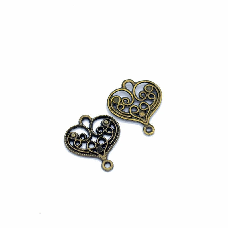70pcs Heart Charms DIY Jewelry Making Pendant Fit Bracelets Necklaces Earrings Handmade Crafts