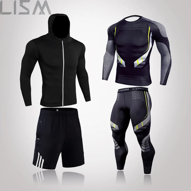 Men's Sportswear Compression Suit Fitness Training Set Sports Suit MMA Rashgard Men's Thermal Underwear Base 4-Piece Set
Men's Sportswear Compression Suit Fitness Training Set Sports Suit MMA Rashgard Men's Thermal Underwear Base 4-Piece Set