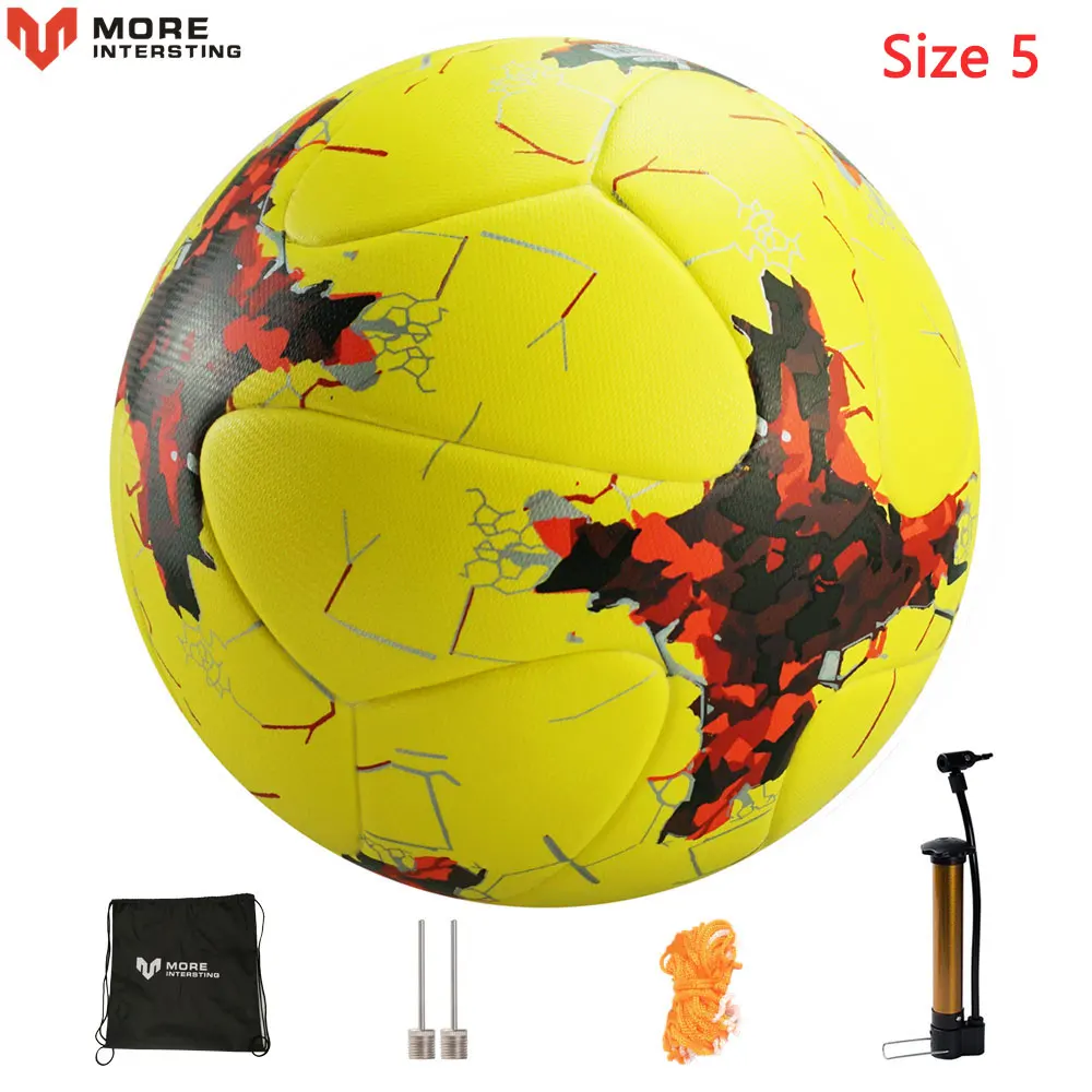 

Russia Professional Size 4 Size 5 Football Premier PU Seamless Soccer Ball Goal Team Match Training Balls League futbol bola