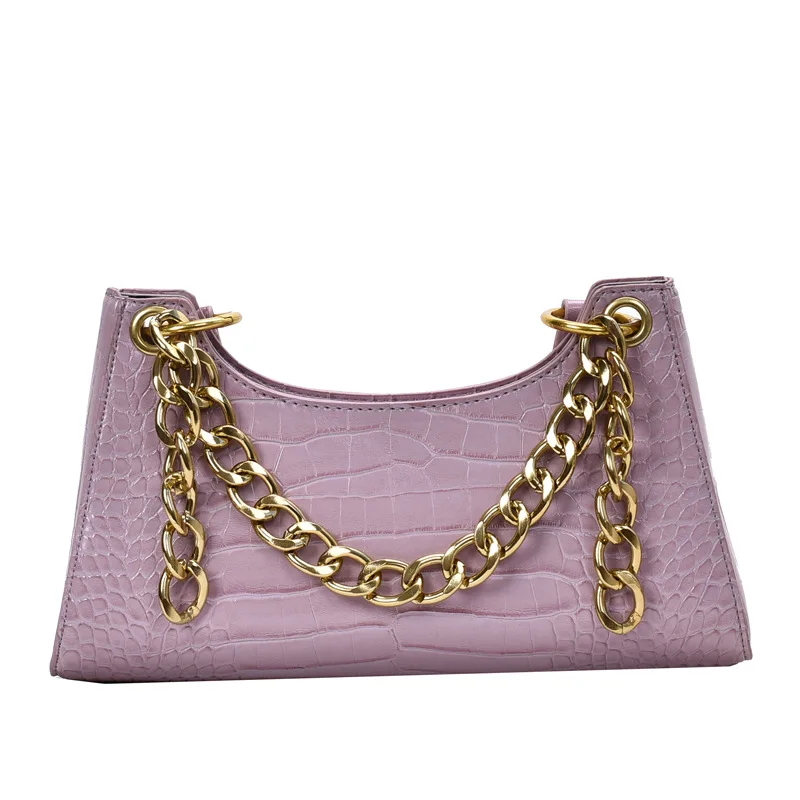 Foreign style small new fashion net red Joker texture portable leisure chain shoulder armpit bag 
Foreign style small new fashion net red Joker texture portable leisure chain shoulder armpit bag