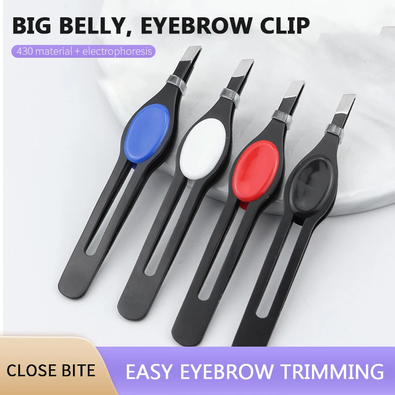 1PC Eyebrow Tweezer 5 Colors Hair Beauty Fine Hairs Puller Stainless Steel Slanted Eye Brow Clips Removal Makeup Tools - купить по