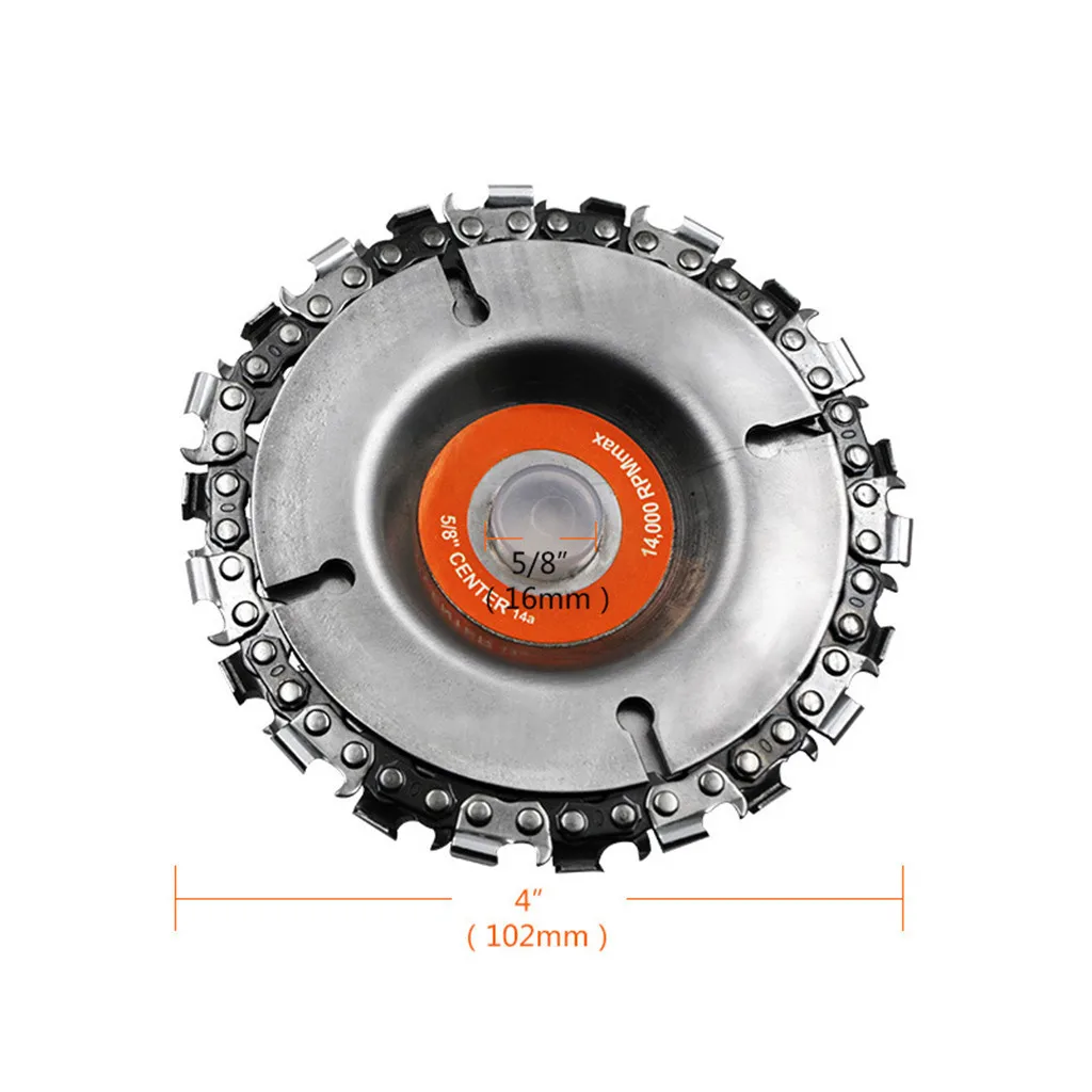 Woodworking Grinder Chain Disc 4 Inch Wood Carving Disc For 100 / 115mm Angle Grinder 22 Tooth
Woodworking Grinder Chain Disc 4 Inch Wood Carving Disc For 100 / 115mm Angle Grinder 22 Tooth