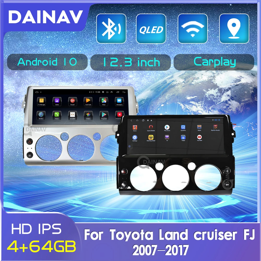 12,3 дюймовый Android аудио плеер для Toyota FJ Land Cruiser 2007 2008 2009-2017 автомобильный радиоприемник, мультимедийный плеер с GPS-навигацией Carplay
12,3 дюймовый Android аудио плеер для Toyota FJ Land Cruiser 2007 2008 2009-2017 автомобильный радиоприемник, мультимедийный плеер с GPS-навигацией Carplay