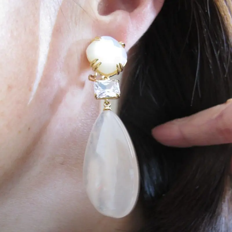 Top Quality Natural Stone Green Black Agate Pink Rose Quartz Long Drop Earrings Silver 925 Needle Party Jewelry For Women
Top Quality Natural Stone Green Black Agate Pink Rose Quartz Long Drop Earrings Silver 925 Needle Party Jewelry For Women