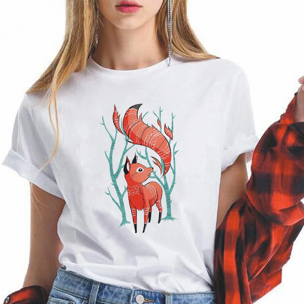2021 Watercolor fox Printed Short Sleeve Women Casual Trendy Women T-shirt Top Tees Creative Paintings 2021 New Tshirt
2021 Watercolor fox Printed Short Sleeve Women Casual Trendy Women T-shirt Top Tees Creative Paintings 2021 New Tshirt
