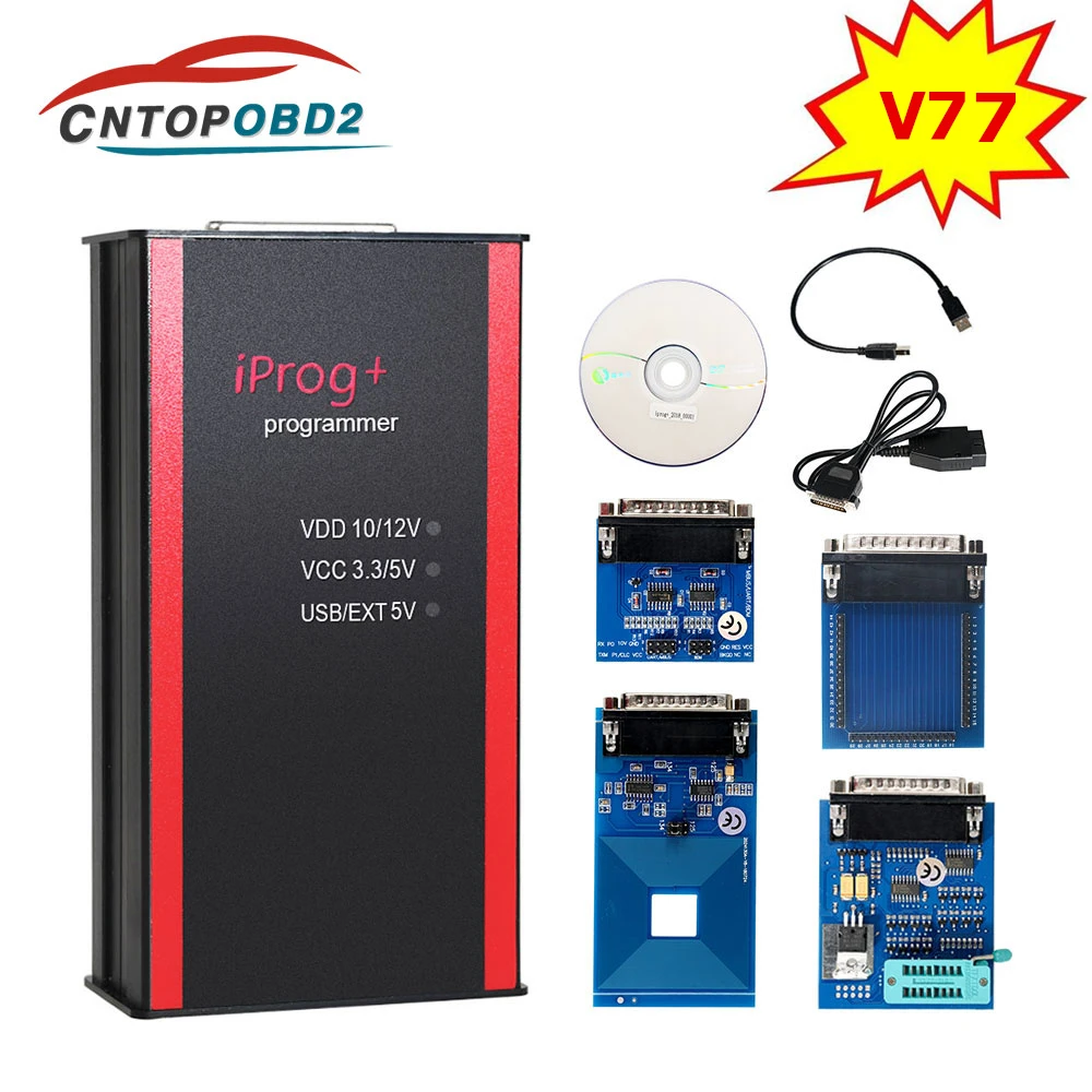 Лучший программатор ключей V77 Iprog + для IMMO/коррекции пробега/сброса подушки