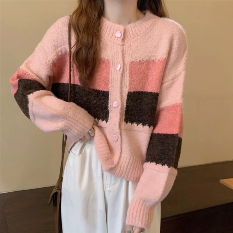 Женский трикотажный кардиган в Корейском стиле, короткий свитер в стиле ретро, Осень-зима
Женский трикотажный кардиган в Корейском стиле, короткий свитер в стиле ретро, Осень-зима