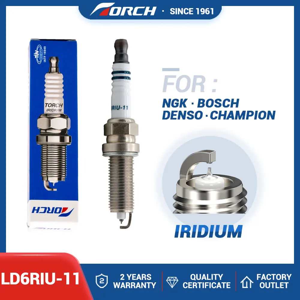 Automobile Motorcycle High Quality Ignition Spark Plug Iridium TORCH LD6RIU-11 Candles for NISSAN for RENAULT Engines Components
Automobile Motorcycle High Quality Ignition Spark Plug Iridium TORCH LD6RIU-11 Candles for NISSAN for RENAULT Engines Components