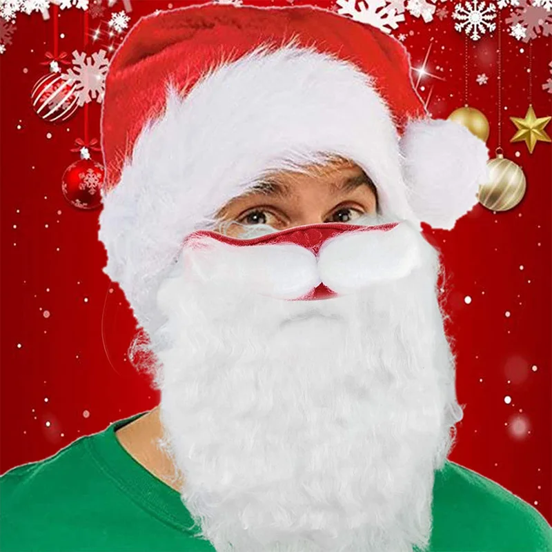 Christmas Decoration 3D Santa Claus Beard Masks Adult Unisex Funny Reusable Santa Beard Face Cover Shield for Xmas Cosplay Party
Christmas Decoration 3D Santa Claus Beard Masks Adult Unisex Funny Reusable Santa Beard Face Cover Shield for Xmas Cosplay Party