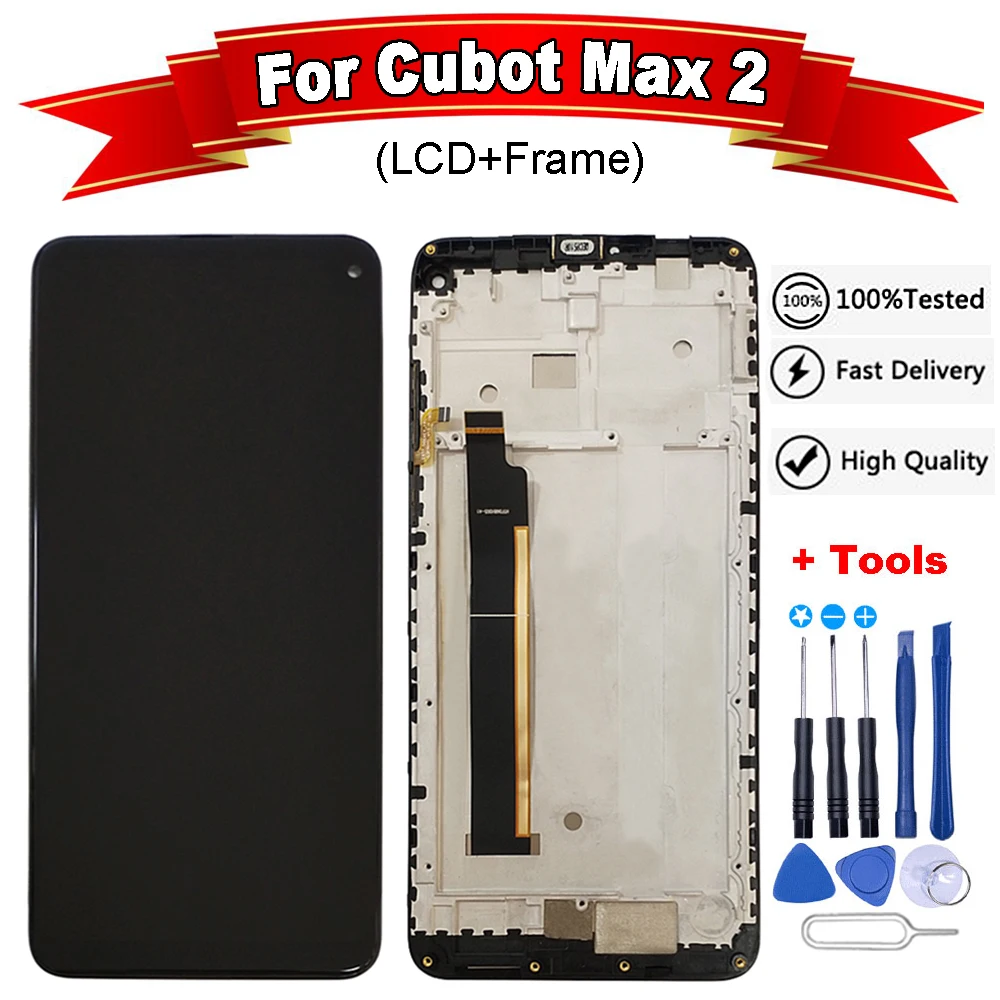 ЖК дисплей 6 8 дюйма для Cubot Max 2 + цифровой дигитайзер сенсорного экрана в сборе с