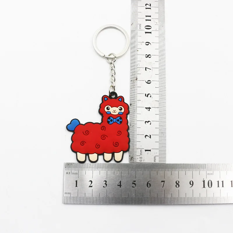 Cute Anime Alpaca Keychain For Women Men's Fashion Bag Pendant Car Key Chain Ring Accessories Holiday Promotional Gifts | Украшения и